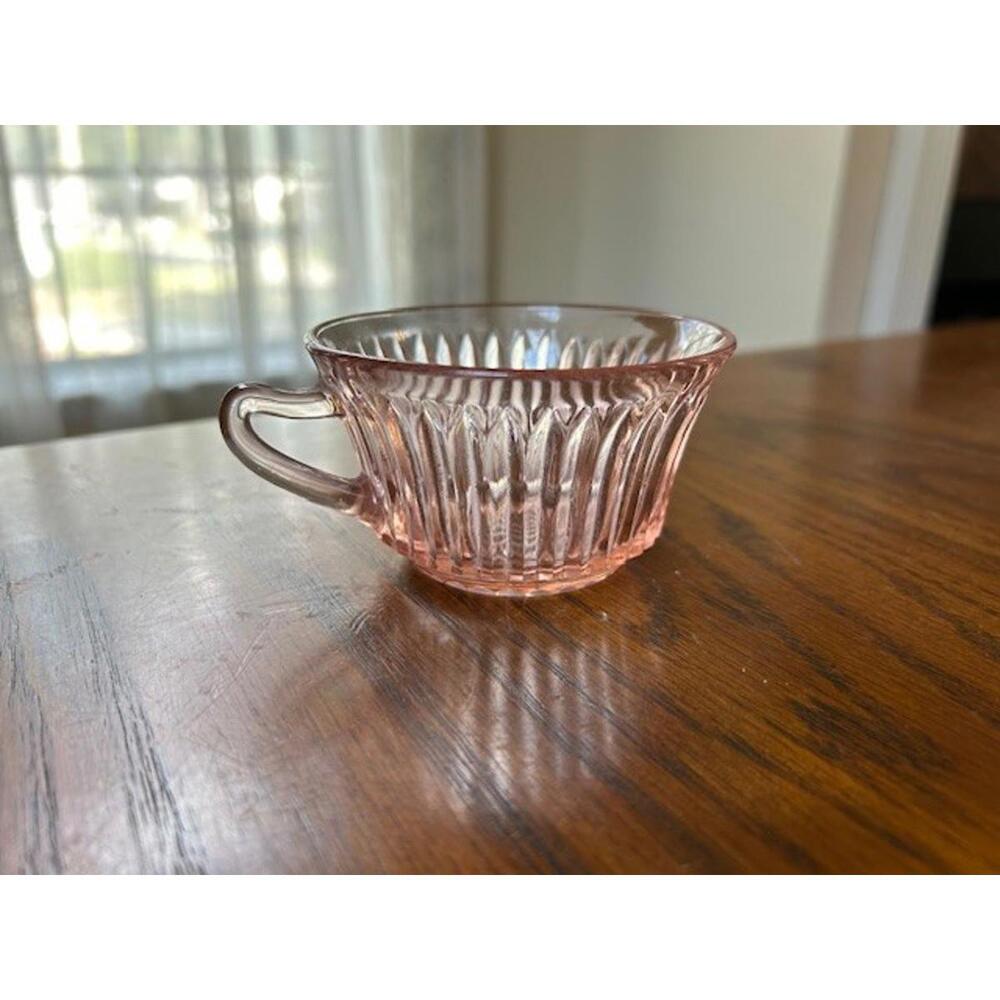 Anchor Hocking Queen Mary Pink Depression Glass Teacup